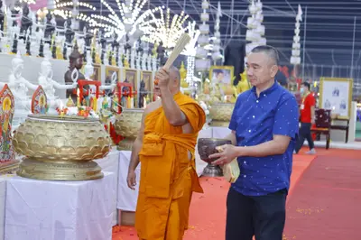 ประมวลภาพพิธีสวดนพเคราะห์และพุทธาภิเษกวัตถุมงคล วัดจุฬามณี ปี ๒๕๖๕
