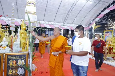 ประมวลภาพพิธีสวดนพเคราะห์และพุทธาภิเษกวัตถุมงคล วัดจุฬามณี ปี ๒๕๖๕