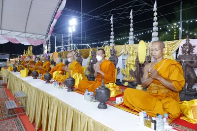 ประมวลภาพพิธีสวดนพเคราะห์และพุทธาภิเษกวัตถุมงคล วัดจุฬามณี ปี ๒๕๖๕