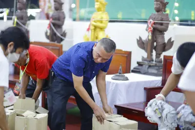 ประมวลภาพพิธีสวดนพเคราะห์และพุทธาภิเษกวัตถุมงคล วัดจุฬามณี ปี ๒๕๖๕
