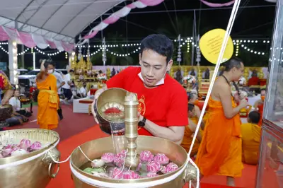 ประมวลภาพพิธีสวดนพเคราะห์และพุทธาภิเษกวัตถุมงคล วัดจุฬามณี ปี ๒๕๖๕