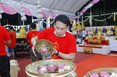 ประมวลภาพพิธีสวดนพเคราะห์และพุทธาภิเษกวัตถุมงคล วัดจุฬามณี ปี ๒๕๖๕
