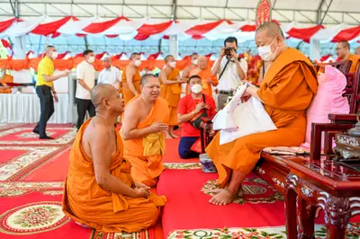 ประมวลภาพพิธีฉลองตราตั้ง–พัดยศ เจ้าคณะอำเภออัมพวา วัดจุฬามณี ปี ๒๕๖๖