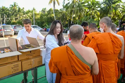 ประมวลภาพพิธีฉลองตราตั้ง–พัดยศ เจ้าคณะอำเภออัมพวา วัดจุฬามณี ปี ๒๕๖๖