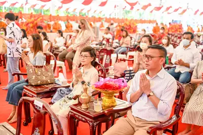 ประมวลภาพพิธีฉลองตราตั้ง–พัดยศ เจ้าคณะอำเภออัมพวา วัดจุฬามณี ปี ๒๕๖๖