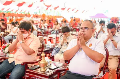 ประมวลภาพพิธีฉลองตราตั้ง–พัดยศ เจ้าคณะอำเภออัมพวา วัดจุฬามณี ปี ๒๕๖๖