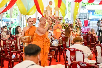 ประมวลภาพพิธีฉลองตราตั้ง–พัดยศ เจ้าคณะอำเภออัมพวา วัดจุฬามณี ปี ๒๕๖๖