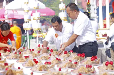 ประมวลภาพพิธีบวงสรวงสมโภช ครบ ๓๔ ปี วัดจุฬามณี ปี ๒๕๖๖