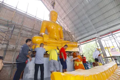 ประมวลภาพพิธีบรรจุมวลสารและยกองค์พระประธานขึ้นประดิษฐาน วัดจุฬามณี ปี ๒๕๖๖