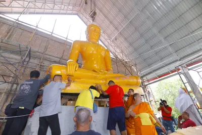 ประมวลภาพพิธีบรรจุมวลสารและยกองค์พระประธานขึ้นประดิษฐาน วัดจุฬามณี ปี ๒๕๖๖