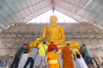 ประมวลภาพพิธีบรรจุมวลสารและยกองค์พระประธานขึ้นประดิษฐาน วัดจุฬามณี ปี ๒๕๖๖