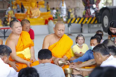 ประมวลภาพพิธีบรรจุมวลสารและยกองค์พระประธานขึ้นประดิษฐาน วัดจุฬามณี ปี ๒๕๖๖