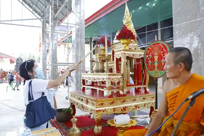 ประมวลภาพพิธีบรรจุมวลสารและยกองค์พระประธานขึ้นประดิษฐาน วัดจุฬามณี ปี ๒๕๖๖