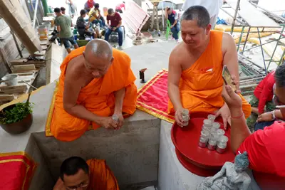 ประมวลภาพพิธีบรรจุมวลสารและยกองค์พระประธานขึ้นประดิษฐาน วัดจุฬามณี ปี ๒๕๖๖