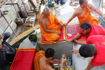 ประมวลภาพพิธีบรรจุมวลสารและยกองค์พระประธานขึ้นประดิษฐาน วัดจุฬามณี ปี ๒๕๖๖