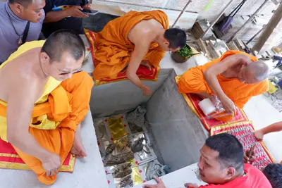 ประมวลภาพพิธีบรรจุมวลสารและยกองค์พระประธานขึ้นประดิษฐาน วัดจุฬามณี ปี ๒๕๖๖