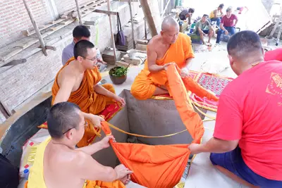ประมวลภาพพิธีบรรจุมวลสารและยกองค์พระประธานขึ้นประดิษฐาน วัดจุฬามณี ปี ๒๕๖๖