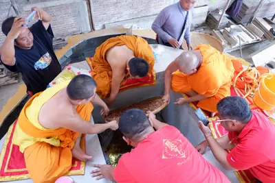 ประมวลภาพพิธีบรรจุมวลสารและยกองค์พระประธานขึ้นประดิษฐาน วัดจุฬามณี ปี ๒๕๖๖