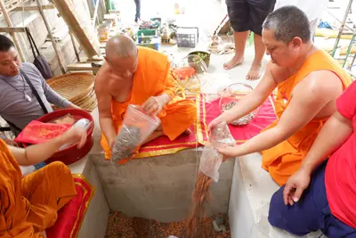 ประมวลภาพพิธีบรรจุมวลสารและยกองค์พระประธานขึ้นประดิษฐาน วัดจุฬามณี ปี ๒๕๖๖