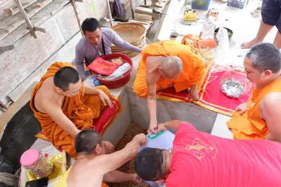 ประมวลภาพพิธีบรรจุมวลสารและยกองค์พระประธานขึ้นประดิษฐาน วัดจุฬามณี ปี ๒๕๖๖