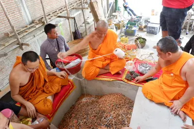 ประมวลภาพพิธีบรรจุมวลสารและยกองค์พระประธานขึ้นประดิษฐาน วัดจุฬามณี ปี ๒๕๖๖