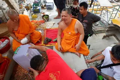 ประมวลภาพพิธีบรรจุมวลสารและยกองค์พระประธานขึ้นประดิษฐาน วัดจุฬามณี ปี ๒๕๖๖