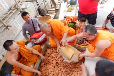 ประมวลภาพพิธีบรรจุมวลสารและยกองค์พระประธานขึ้นประดิษฐาน วัดจุฬามณี ปี ๒๕๖๖
