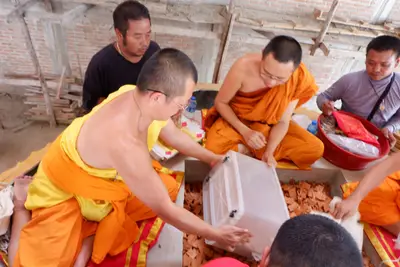 ประมวลภาพพิธีบรรจุมวลสารและยกองค์พระประธานขึ้นประดิษฐาน วัดจุฬามณี ปี ๒๕๖๖