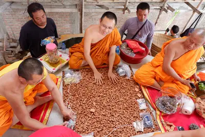 ประมวลภาพพิธีบรรจุมวลสารและยกองค์พระประธานขึ้นประดิษฐาน วัดจุฬามณี ปี ๒๕๖๖
