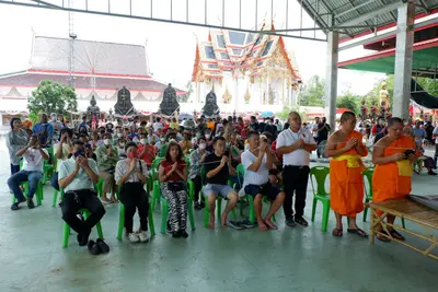 ประมวลภาพพิธีบรรจุมวลสารและยกองค์พระประธานขึ้นประดิษฐาน วัดจุฬามณี ปี ๒๕๖๖