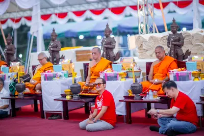 ประมวลภาพพิธีสวดนพเคราะห์และพุทธาภิเษกวัตถุมงคล วัดจุฬามณี ปี ๒๕๖๖