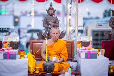 ประมวลภาพพิธีสวดนพเคราะห์และพุทธาภิเษกวัตถุมงคล วัดจุฬามณี ปี ๒๕๖๖