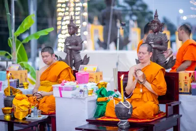 ประมวลภาพพิธีสวดนพเคราะห์และพุทธาภิเษกวัตถุมงคล วัดจุฬามณี ปี ๒๕๖๖