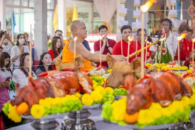 ประมวลภาพพิธีบวงสรวงใหญ่ ท้าวเวสสุวรรณโณ วัดจุฬามณี ปี ๒๕๖๗