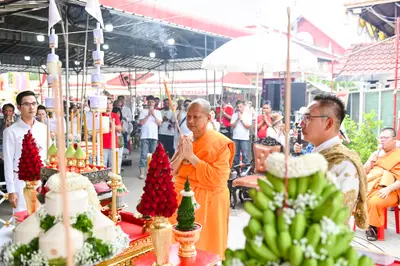 ประมวลภาพพิธีบวงสรวงสมโภช ครบ ๓๕ ปี และพิธีเททองหล่อพระ วัดจุฬามณี ปี ๒๕๖๗