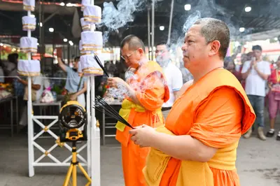 ประมวลภาพพิธีบวงสรวงสมโภช ครบ ๓๕ ปี และพิธีเททองหล่อพระ วัดจุฬามณี ปี ๒๕๖๗