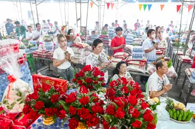 ประมวลภาพพิธีบวงสรวงสมโภช ครบ ๓๕ ปี และพิธีเททองหล่อพระ วัดจุฬามณี ปี ๒๕๖๗