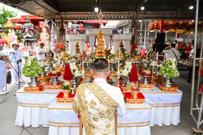 ประมวลภาพพิธีบวงสรวงสมโภช ครบ ๓๕ ปี และพิธีเททองหล่อพระ วัดจุฬามณี ปี ๒๕๖๗