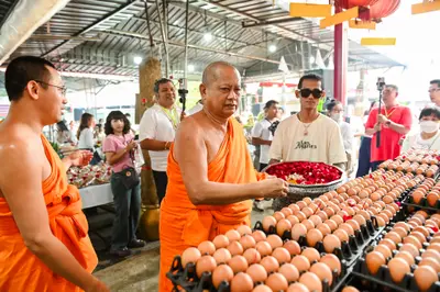 ประมวลภาพพิธีบวงสรวงสมโภช ครบ ๓๕ ปี และพิธีเททองหล่อพระ วัดจุฬามณี ปี ๒๕๖๗