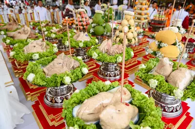 ประมวลภาพพิธีบวงสรวงสมโภช ครบ ๓๕ ปี และพิธีเททองหล่อพระ วัดจุฬามณี ปี ๒๕๖๗