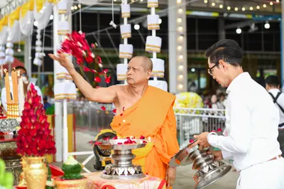 ประมวลภาพพิธีบวงสรวงสมโภช ครบ ๓๕ ปี และพิธีเททองหล่อพระ วัดจุฬามณี ปี ๒๕๖๗