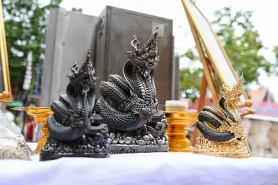 ประมวลภาพพิธีบวงสรวงสมโภช ครบ ๓๕ ปี และพิธีเททองหล่อพระ วัดจุฬามณี ปี ๒๕๖๗