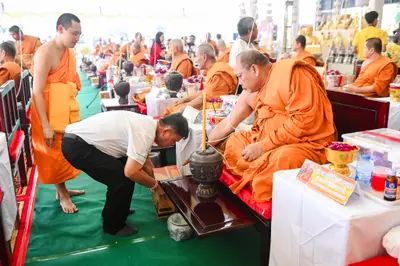 ประมวลภาพพิธีบวงสรวงสมโภช ครบ ๓๕ ปี และพิธีเททองหล่อพระ วัดจุฬามณี ปี ๒๕๖๗