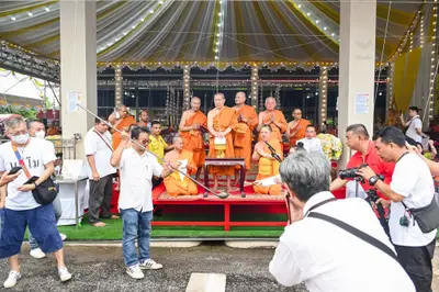 ประมวลภาพพิธีบวงสรวงสมโภช ครบ ๓๕ ปี และพิธีเททองหล่อพระ วัดจุฬามณี ปี ๒๕๖๗