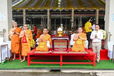 ประมวลภาพพิธีบวงสรวงสมโภช ครบ ๓๕ ปี และพิธีเททองหล่อพระ วัดจุฬามณี ปี ๒๕๖๗
