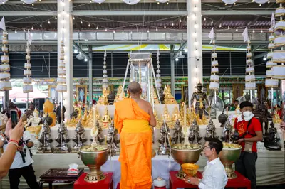 ประมวลภาพพิธีบวงสรวงสมโภช ครบ ๓๕ ปี และพิธีเททองหล่อพระ วัดจุฬามณี ปี ๒๕๖๗