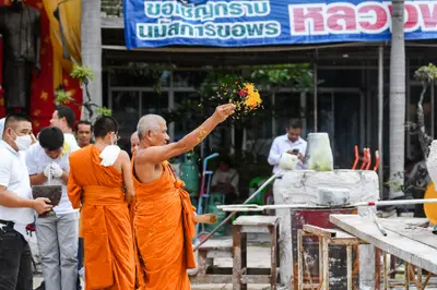 ประมวลภาพพิธีบวงสรวงสมโภช ครบ ๓๕ ปี และพิธีเททองหล่อพระ วัดจุฬามณี ปี ๒๕๖๗