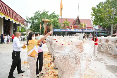 ประมวลภาพพิธีบวงสรวงสมโภช ครบ ๓๕ ปี และพิธีเททองหล่อพระ วัดจุฬามณี ปี ๒๕๖๗