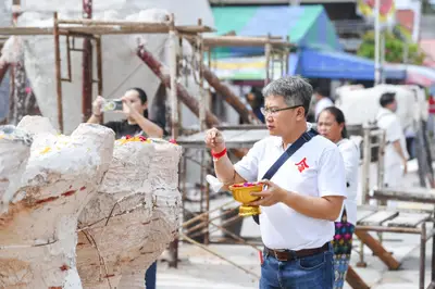 ประมวลภาพพิธีบวงสรวงสมโภช ครบ ๓๕ ปี และพิธีเททองหล่อพระ วัดจุฬามณี ปี ๒๕๖๗