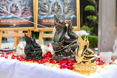 ประมวลภาพพิธีบวงสรวงสมโภช ครบ ๓๕ ปี และพิธีเททองหล่อพระ วัดจุฬามณี ปี ๒๕๖๗